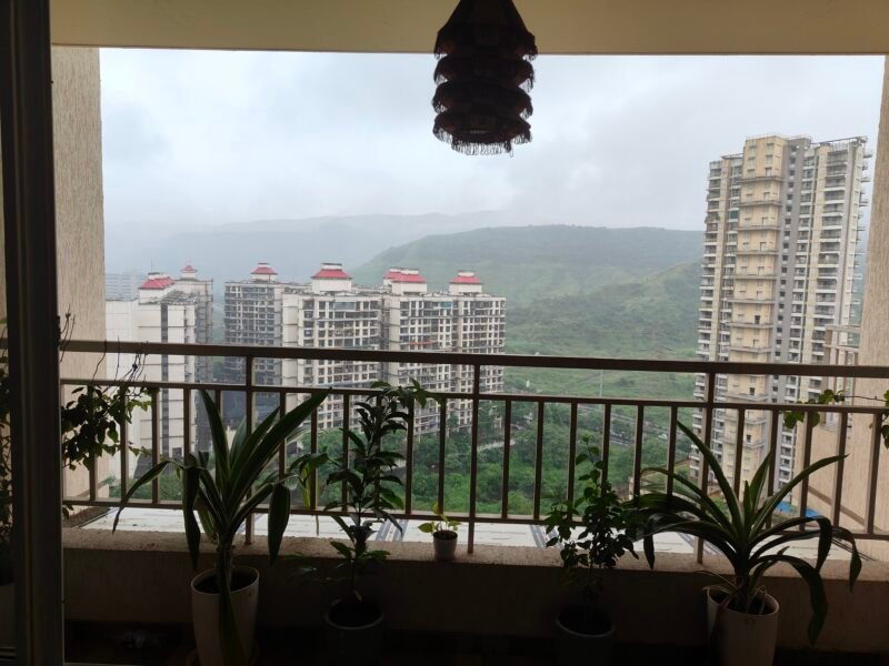 2 Rooms in a 3bhk flat with a view of the Kharghar hills