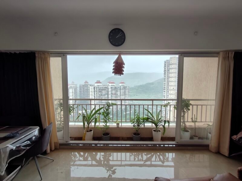 2 Rooms in a 3bhk flat with a view of the Kharghar hills