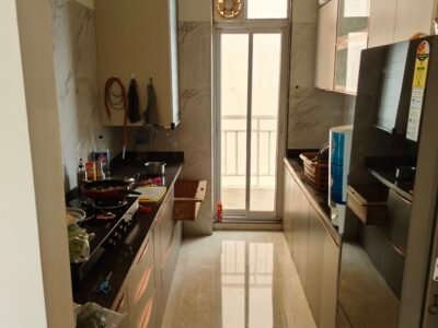 2 Rooms in a 3bhk flat with a view of the Kharghar hills