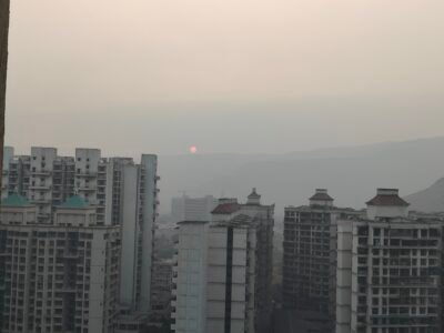 2 Rooms in a 3bhk flat with a view of the Kharghar hills