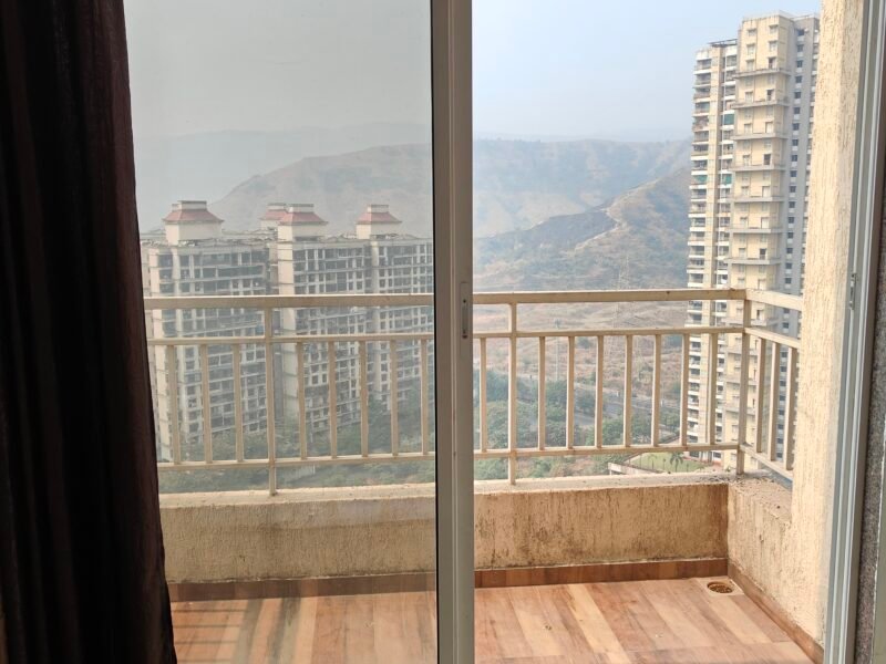 2 Rooms in a 3bhk flat with a view of the Kharghar hills