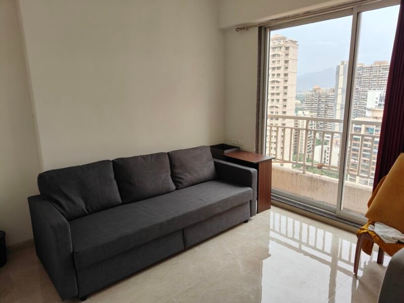 2 Rooms in a 3bhk flat with a view of the Kharghar hills
