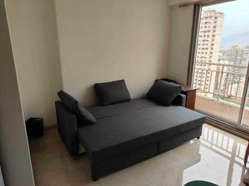 2 Rooms in a 3bhk flat with a view of the Kharghar hills