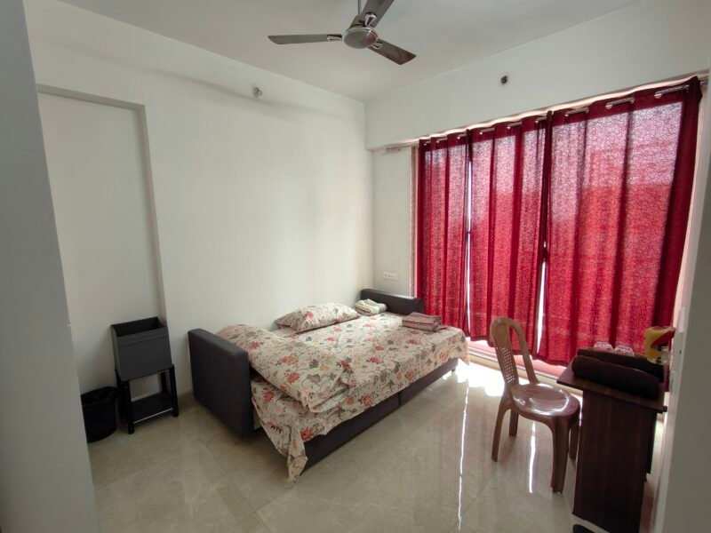 2 Rooms in a 3bhk flat with a view of the Kharghar hills