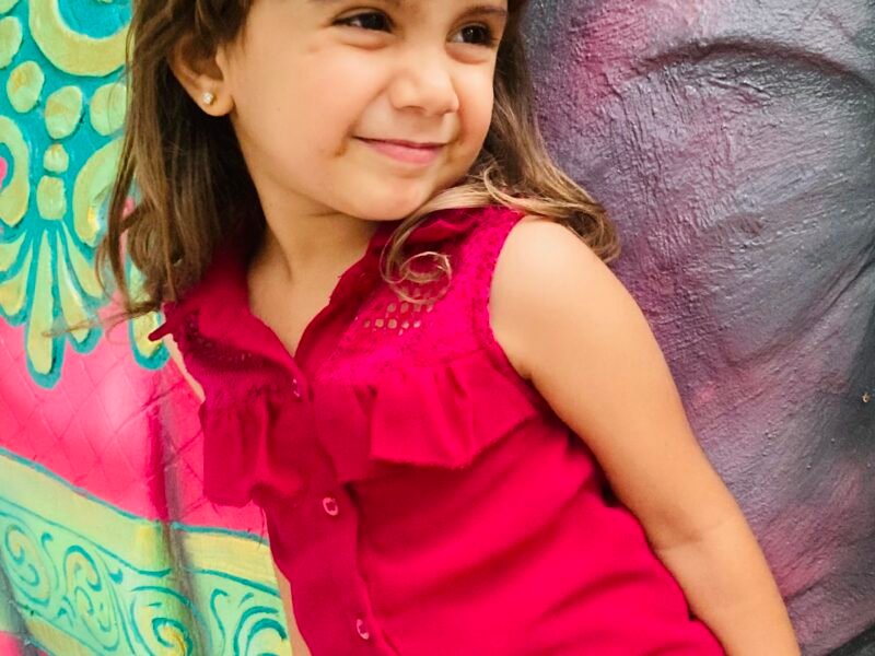 Expressive child dancer and model
