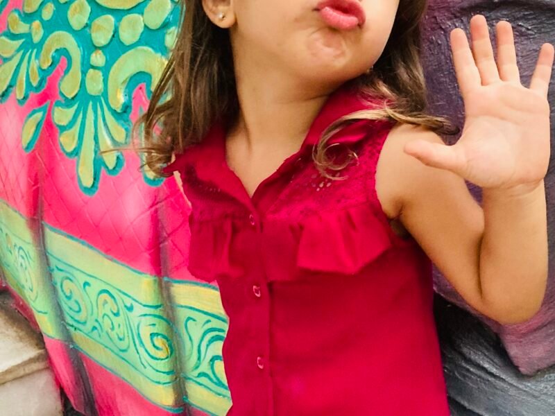 Expressive child dancer and model