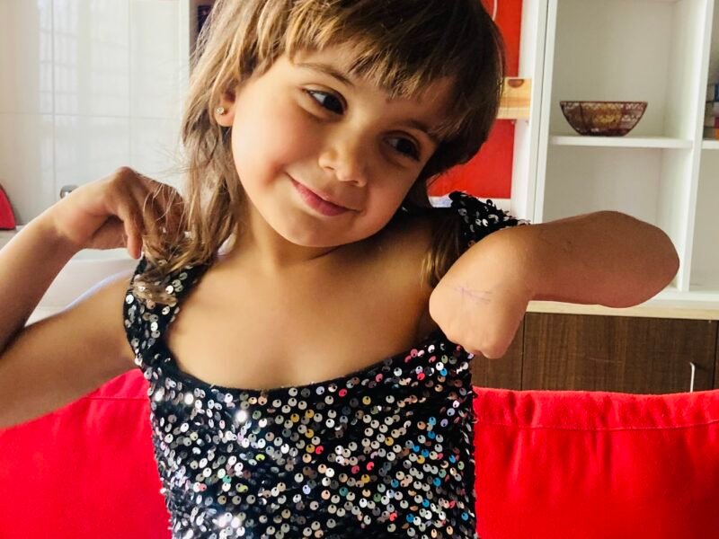 Expressive child dancer and model