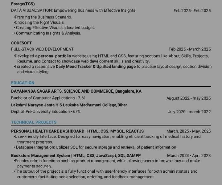 Software/web developer & data /business analyst